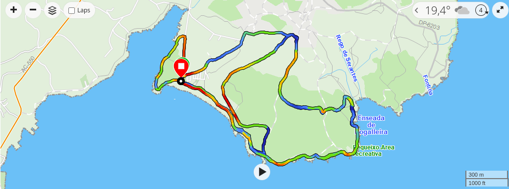 imaxe dun mapa coa ruta