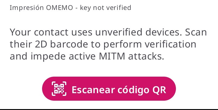 no móbil da outra persoa, escanea código qr